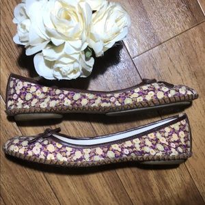 Marc Jacobs Floral flats with a bow